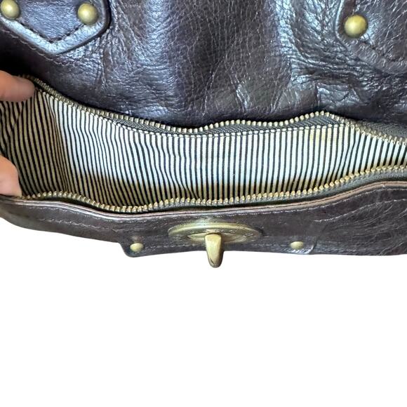 MARC by MARC JACOBS Totally Turnlock Posh Dark Brown Leather Shoulder Handbag - Picture 15 of 15